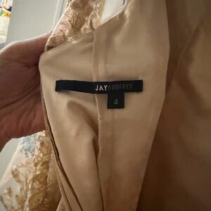 JAYGODFREY Gold and Cream Dress